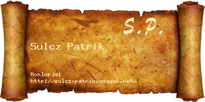 Sulcz Patrik névjegykártya
